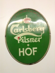 Ovalt Carlsberg emaljeskilt